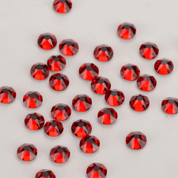 Siam Glass Flat Back Glue-On Rhinestones 16 Cut Facets WholesaleRhinestone