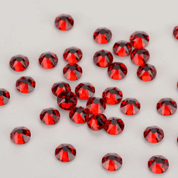 Siam Glass Flat Back Glue-On Rhinestones 16 Cut Facets WholesaleRhinestone