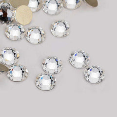 Crystal Glass Flatback Glue-On Rhinestones 16 Cut Facets WholesaleRhinestone