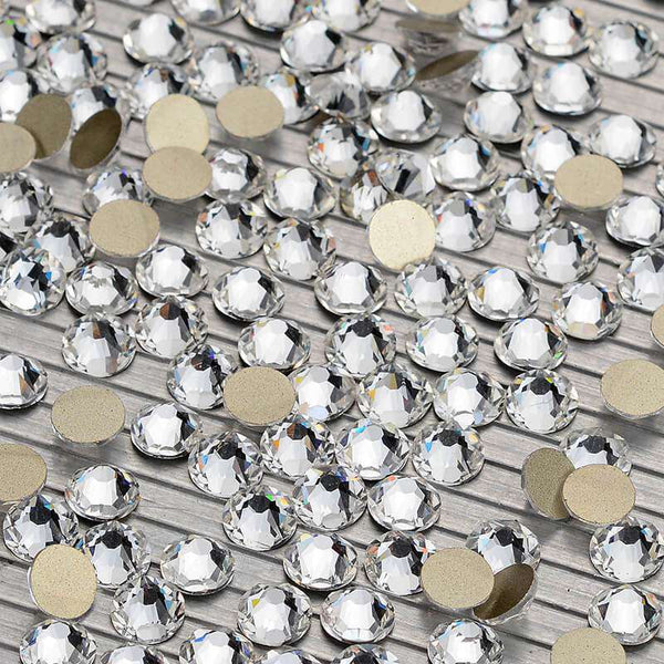 Crystal Glass Flatback Glue-On Rhinestones 16 Cut Facets WholesaleRhinestone