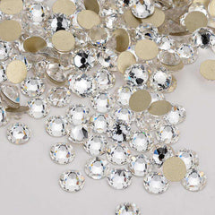 Crystal Glass Flatback Glue-On Rhinestones 16 Cut Facets In Bulk WholesaleRhinestone