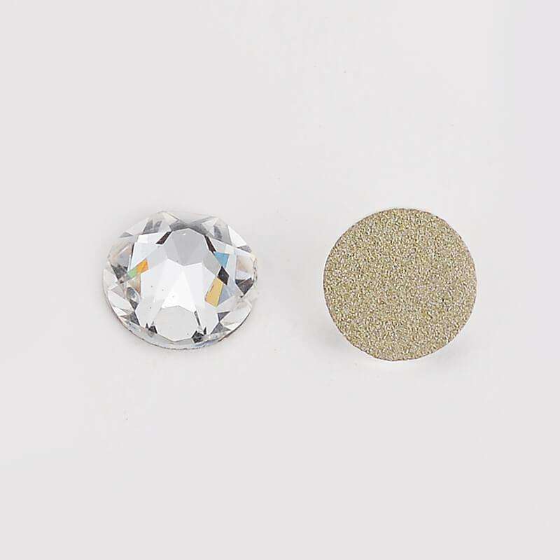 Crystal Glass Flatback Glue-On Rhinestones 16 Cut Facets In Bulk WholesaleRhinestone