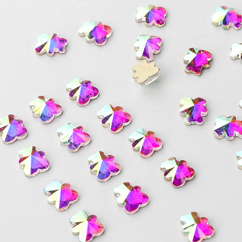 Bear Shape Crystal AB Flat Back Fancy Rhinestones WholesaleRhinestone