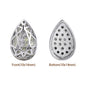Drop Shape Imitation Rhodium Plated High-Quality Sew-on Alloy Charms Inlaid Cubic Zirconia WholesaleRhinestone