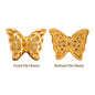 Butterfly Shape Golden Plated High-Quality Sew-on Alloy Charms Inlaid Cubic Zirconia WholesaleRhinestone