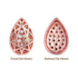 Mixed Colors Drop Shape Rose Gold Plated High-Quality Sew-on Alloy Charms Inlaid Cubic Zirconia WholesaleRhinestone