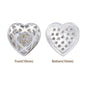 Heart Shape Silver Plated High-Quality Sew-on Alloy Charms Inlaid Cubic Zirconia
