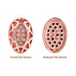 Oval Shape Rose Gold Plated High-Quality Sew-on Alloy Charms Inlaid Cubic Zirconia WholesaleRhinestone