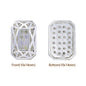 Octagon Shape Silver Plated High-Quality Sew-on Alloy Charms Inlaid Cubic Zirconia