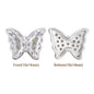Butterfly Shape Silver Plated High-Quality Sew-on Alloy Charms Inlaid Cubic Zirconia WholesaleRhinestone