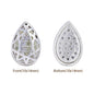 Drop Shape Silver Plated High-Quality Sew-on Alloy Charms Inlaid Cubic Zirconia WholesaleRhinestone