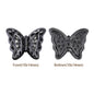 Mixed Colors Butterfly Shape Hematite Plated High-Quality Sew-on Alloy Charms Inlaid Cubic Zirconia WholesaleRhinestone