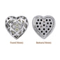 Heart Shape Imitation Rhodium Plated High-Quality Sew-on Alloy Charms Inlaid Cubic Zirconia WholesaleRhinestone