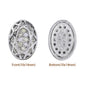 Mixed Colors Oval Shape Imitation Rhodium Plated High-Quality Sew-on Alloy Charms Inlaid Cubic Zirconia WholesaleRhinestone