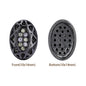 Oval Shape Hematite Plated High-Quality Sew-on Alloy Charms Inlaid Cubic Zirconia WholesaleRhinestone