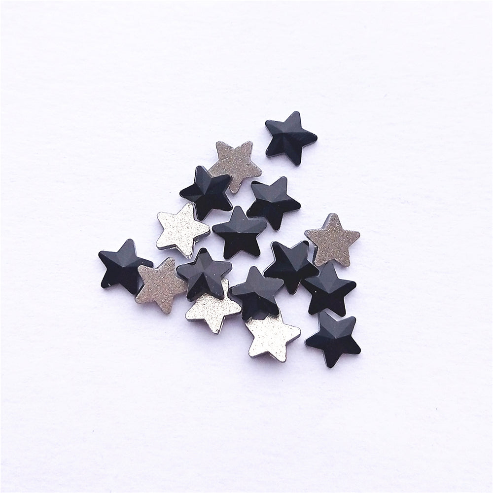 Star Shape Black Flat Back Fancy Rhinestones WholesaleRhinestone