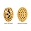 Oval Shape Golden Plated High-Quality Sew-on Alloy Charms Inlaid Cubic Zirconia WholesaleRhinestone