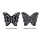 Mixed Colors Butterfly Shape Hematite Plated High-Quality Sew-on Alloy Charms Inlaid Cubic Zirconia WholesaleRhinestone