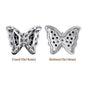 Butterfly Shape Imitation Rhodium Plated High-Quality Sew-on Alloy Charms Inlaid Cubic Zirconia