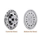 Mixed Colors Oval Shape Imitation Rhodium Plated High-Quality Sew-on Alloy Charms Inlaid Cubic Zirconia WholesaleRhinestone