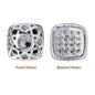 Cushion Square Shape Imitation Rhodium Plated High-Quality Sew-on Alloy Charms Inlaid Cubic Zirconia WholesaleRhinestone