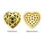 Heart Shape Golden Plated High-Quality Sew-on Alloy Charms Inlaid Cubic Zirconia WholesaleRhinestone
