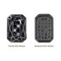 Octagon Shape Hematite Plated High-Quality Sew-on Alloy Charms Inlaid Cubic Zirconia WholesaleRhinestone