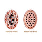 Oval Shape Rose Gold Plated High-Quality Sew-on Alloy Charms Inlaid Cubic Zirconia WholesaleRhinestone
