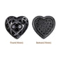 Heart Shape Hematite Plated High-Quality Sew-on Alloy Charms Inlaid Cubic Zirconia WholesaleRhinestone
