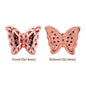 Mixed Colors Butterfly Shape Rose Gold plated High-Quality Sew-on Alloy Charms Inlaid Cubic Zirconia WholesaleRhinestone
