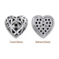 Heart Shape Imitation Rhodium Plated High-Quality Sew-on Alloy Charms Inlaid Cubic Zirconia WholesaleRhinestone
