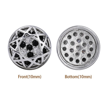 Mixed Colors Round Shape Imitation Rhodium Plated High-Quality Sew-on Alloy Charms Inlaid Cubic Zirconia WholesaleRhinestone