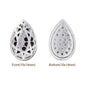 Drop Shape Silver Plated High-Quality Sew-on Alloy Charms Inlaid Cubic Zirconia WholesaleRhinestone