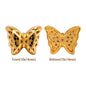 Butterfly Shape Golden Plated High-Quality Sew-on Alloy Charms Inlaid Cubic Zirconia WholesaleRhinestone