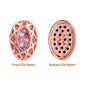 Oval Shape Rose Gold Plated High-Quality Sew-on Alloy Charms Inlaid Cubic Zirconia WholesaleRhinestone