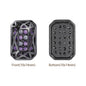Octagon Shape Hematite Plated High-Quality Sew-on Alloy Charms Inlaid Cubic Zirconia WholesaleRhinestone