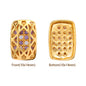 Cushion Rectangle Shape Golden Plated High-Quality Sew-on Alloy Charms Inlaid Cubic Zirconia