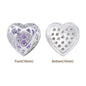 Heart Shape Silver Plated High-Quality Sew-on Alloy Charms Inlaid Cubic Zirconia