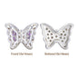 Butterfly Shape Silver Plated High-Quality Sew-on Alloy Charms Inlaid Cubic Zirconia WholesaleRhinestone