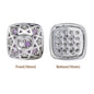 Cushion Square Shape Imitation Rhodium Plated High-Quality Sew-on Alloy Charms Inlaid Cubic Zirconia WholesaleRhinestone