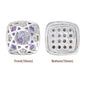 Cushion Square Shape Silver Plated High-Quality Sew-on Alloy Charms Inlaid Cubic Zirconia WholesaleRhinestone