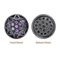 Round Shape Hematite Plated High-Quality Sew-on Alloy Charms Inlaid Cubic Zirconia WholesaleRhinestone