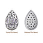 Drop Shape Imitation Rhodium Plated High-Quality Sew-on Alloy Charms Inlaid Cubic Zirconia WholesaleRhinestone