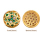 Round Shape Golden Plated High-Quality Sew-on Alloy Charms Inlaid Cubic Zirconia WholesaleRhinestone