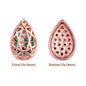 Mixed Colors Drop Shape Rose Gold Plated High-Quality Sew-on Alloy Charms Inlaid Cubic Zirconia WholesaleRhinestone