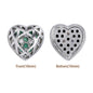 Heart Shape Imitation Rhodium Plated High-Quality Sew-on Alloy Charms Inlaid Cubic Zirconia WholesaleRhinestone