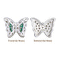 Butterfly Shape Silver Plated High-Quality Sew-on Alloy Charms Inlaid Cubic Zirconia WholesaleRhinestone