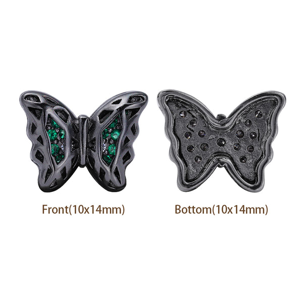 Forma di farfalla Ematite Placcata in lega di cucitura di alta qualità Incaninari intarsiati cubici zirconia