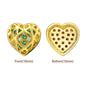 Heart Shape Golden Plated High-Quality Sew-on Alloy Charms Inlaid Cubic Zirconia WholesaleRhinestone