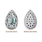 Drop Shape Imitation Rhodium Plated High-Quality Sew-on Alloy Charms Inlaid Cubic Zirconia WholesaleRhinestone
